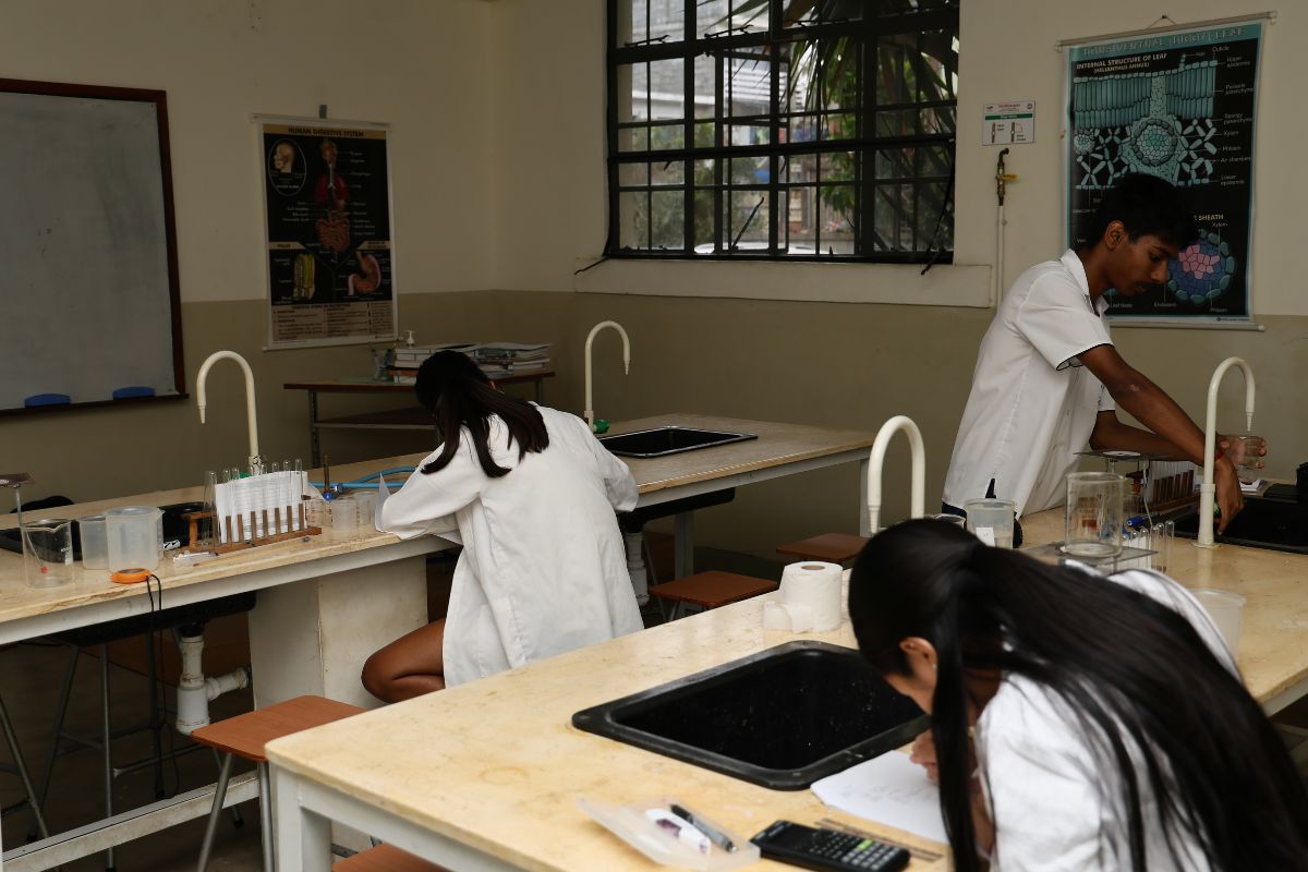 Student Studying Science at college Ste Marie Mauritius