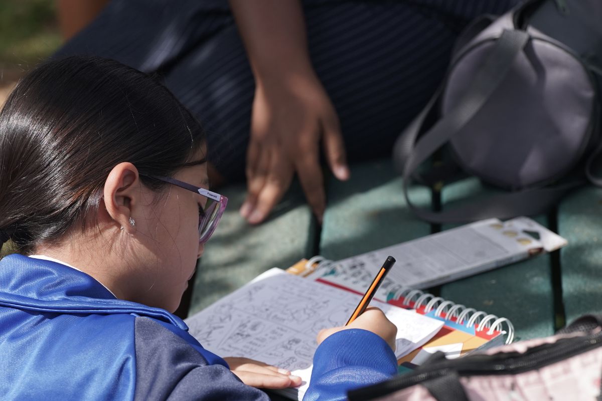Focused student analyzing a mathematics problem at Private College Mauritius